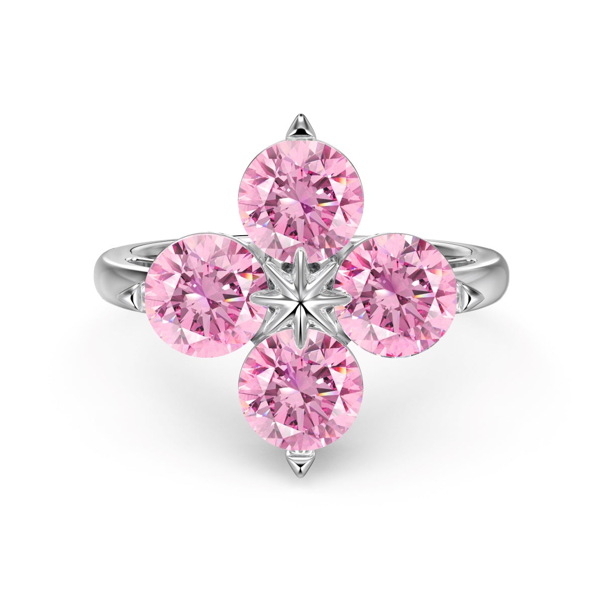 [Lumi Jewels]Four-Leaf Clover Eight-Pointed Star Ring