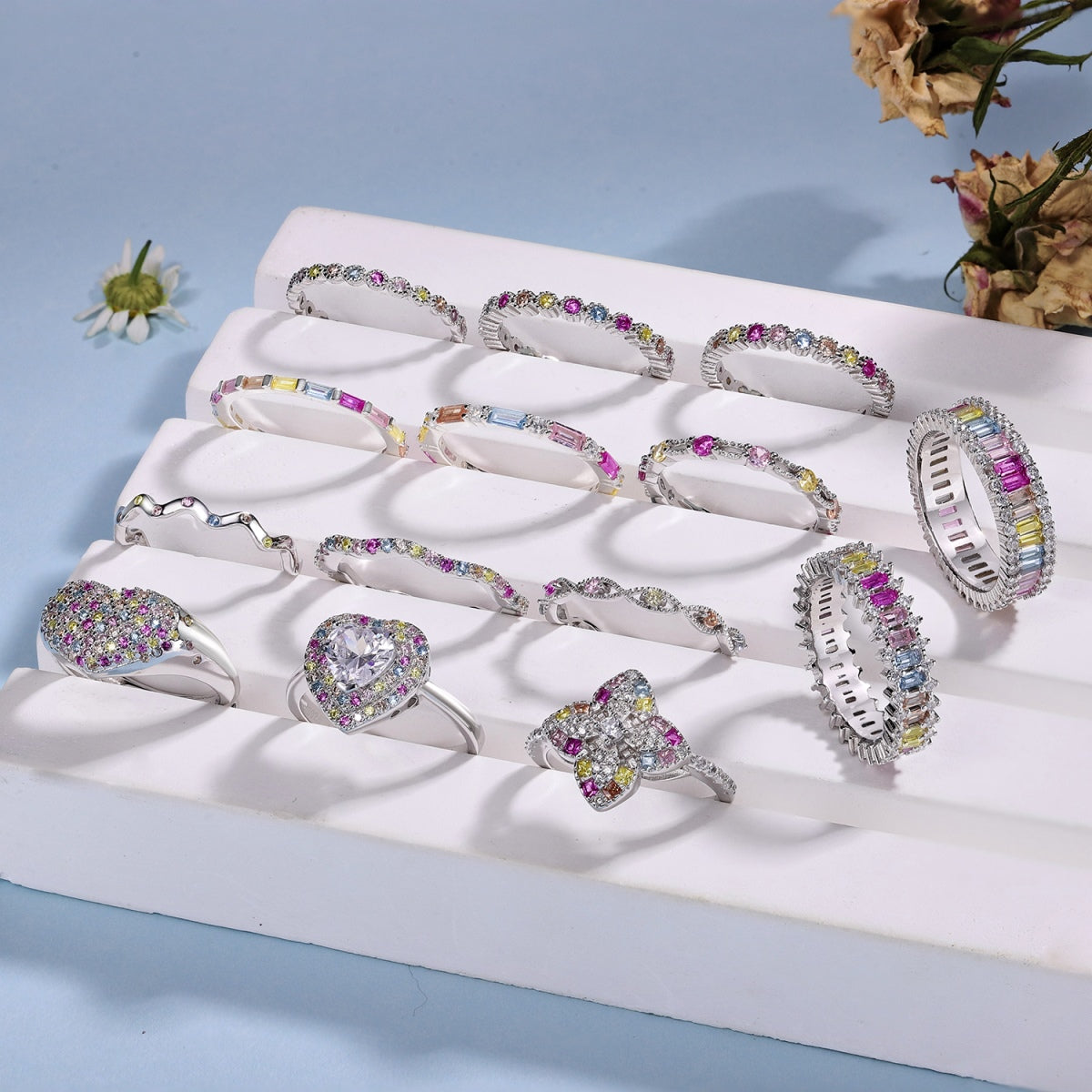 [Lumi Jewels]Exquisite Colorful Round Cut Party Ring