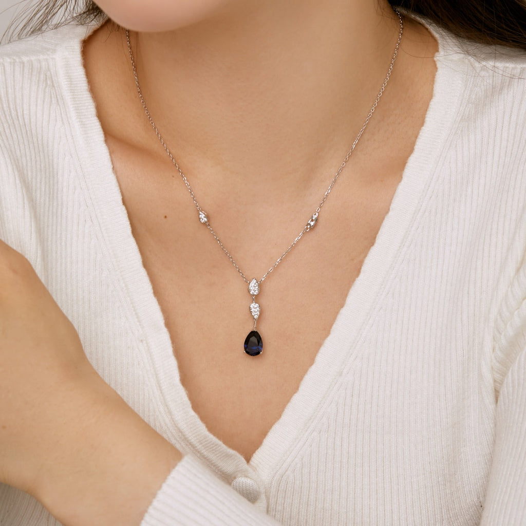 [Lumi Jewels]Dazzling Pear Cut Necklace