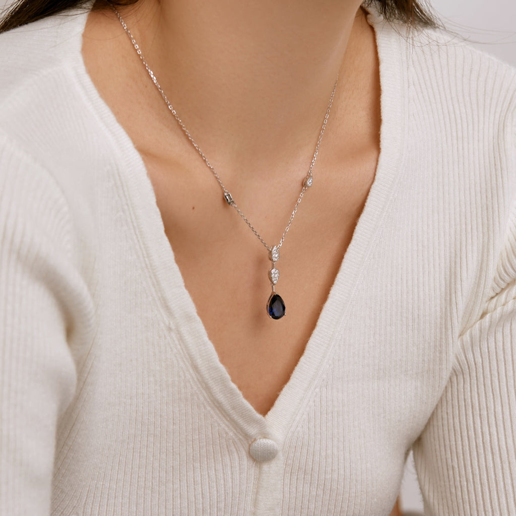 [Lumi Jewels]Dazzling Pear Cut Necklace