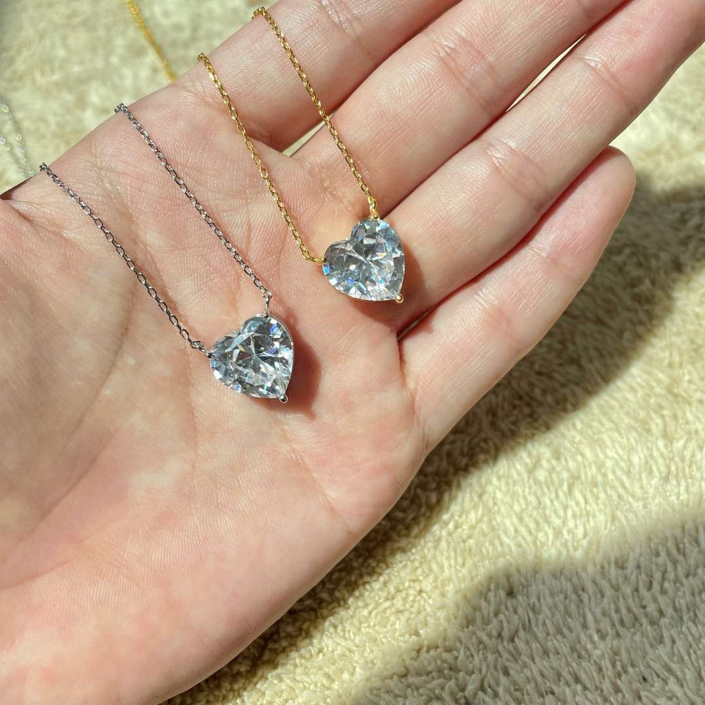 [Lumi Jewels]6.0 carat Radiant Heart Shape Necklace