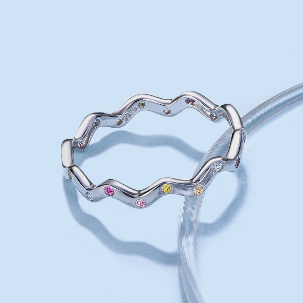 [Lumi Jewels]Ornate Vibrant Round Cut Daily Ring