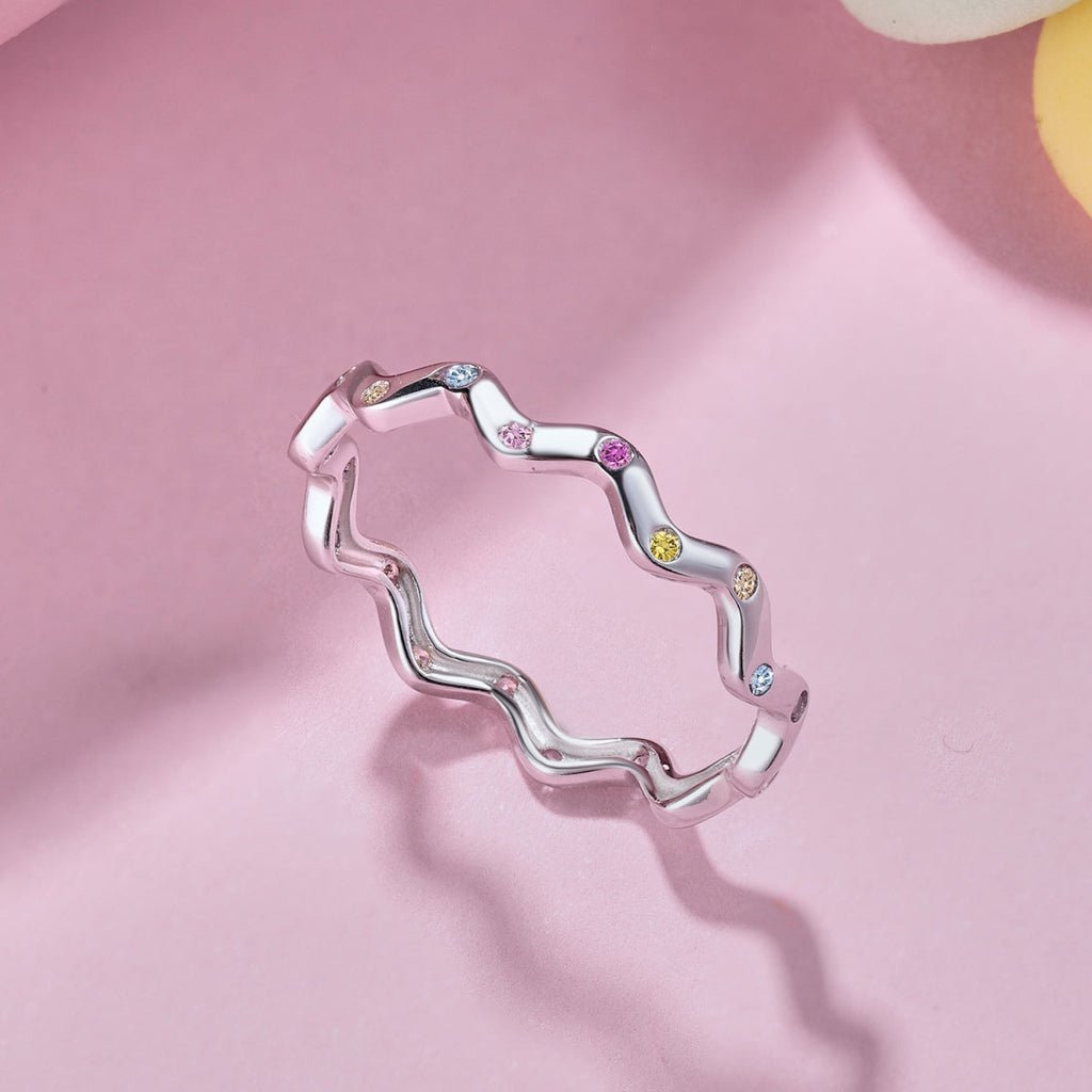 [Lumi Jewels]Ornate Vibrant Round Cut Daily Ring