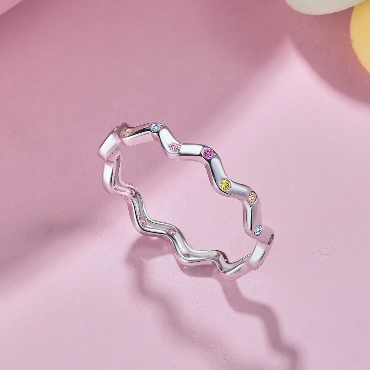 [Lumi Jewels]Ornate Vibrant Round Cut Daily Ring
