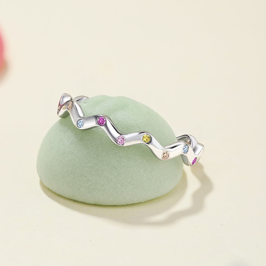 [Lumi Jewels]Ornate Vibrant Round Cut Daily Ring
