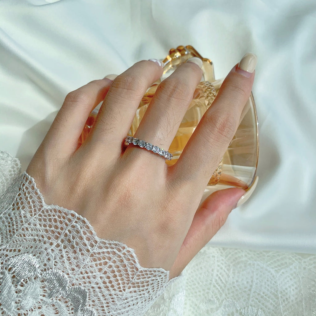 [Lumi Jewels]Sparkling Round Cut Tennis Ring