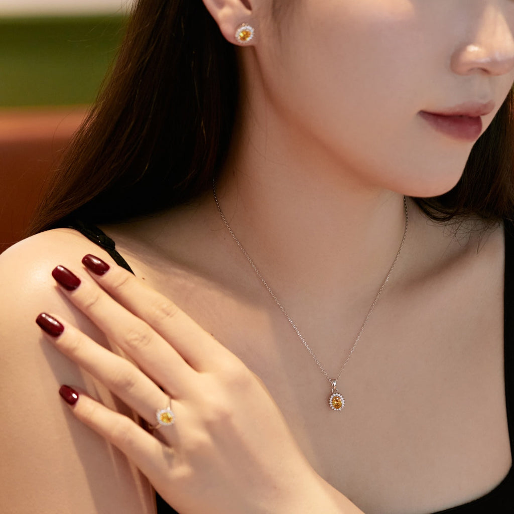 [Lumi Jewels]Delicate Radiant Oval Cut Daily Earrings
