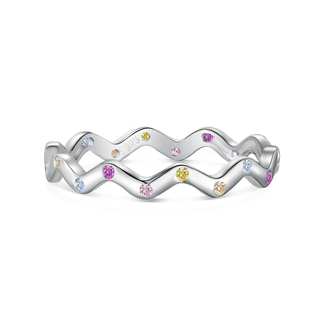 [Lumi Jewels]Ornate Vibrant Round Cut Daily Ring