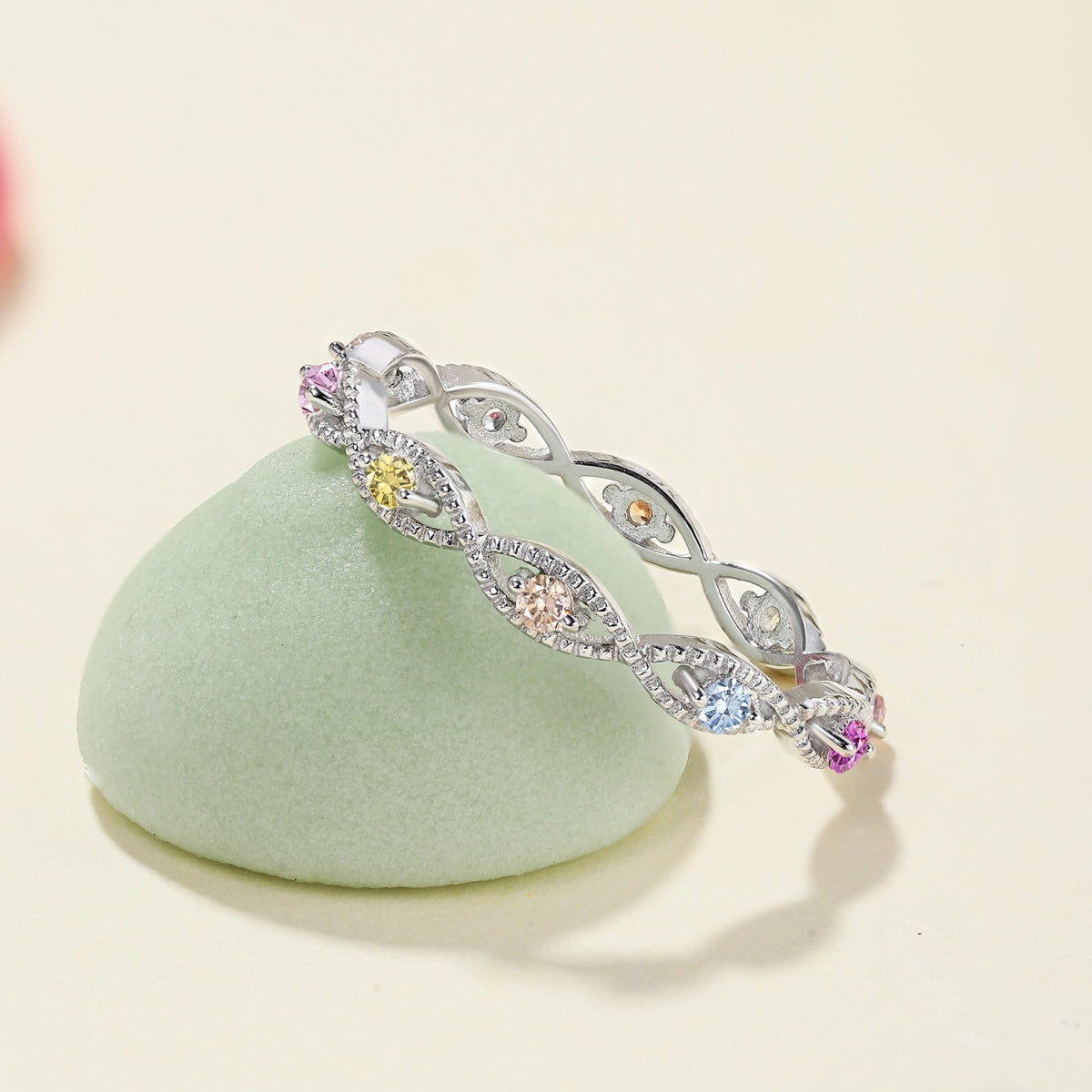 [Lumi Jewels]Elegant Energetic Round Cut Daily Ring