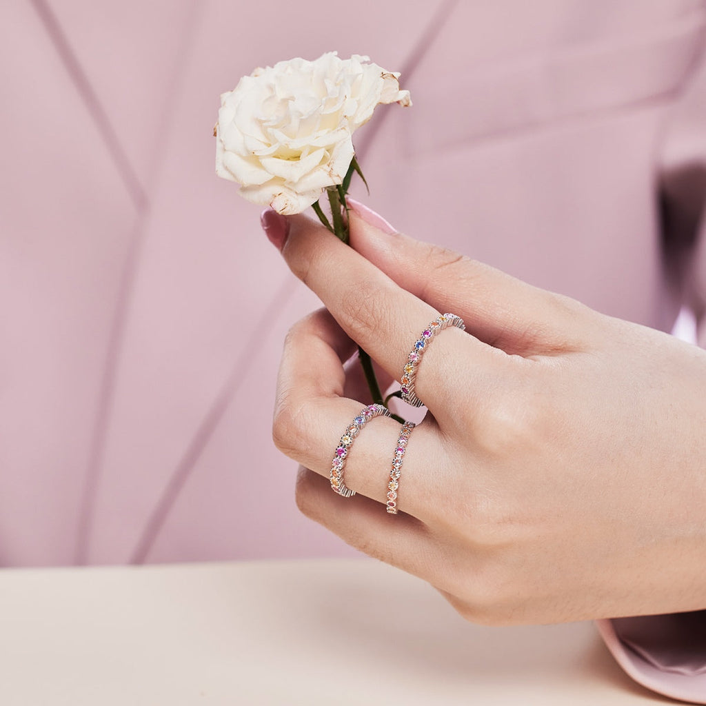 [Lumi Jewels]Elegant Energetic Round Cut Daily Ring