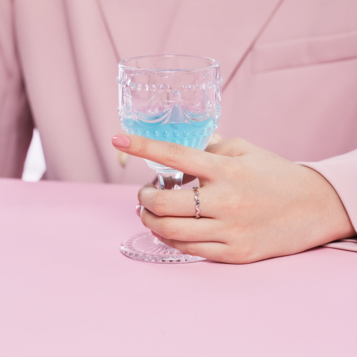[Lumi Jewels]Ornate Vibrant Round Cut Daily Ring