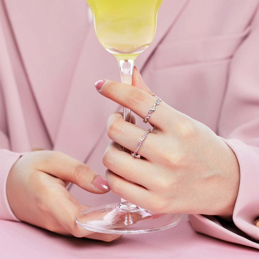 [Lumi Jewels]Ornate Vibrant Round Cut Daily Ring