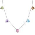 [Lumi Jewels]Sparkling Colorful Heart Cut Necklace