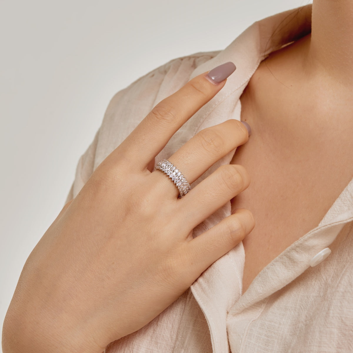 [Lumi Jewels]Ornate Colorful Radiant Cut Daily Ring