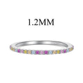 [Lumi Jewels]Ornate Colorful Round Cut Tennis Ring