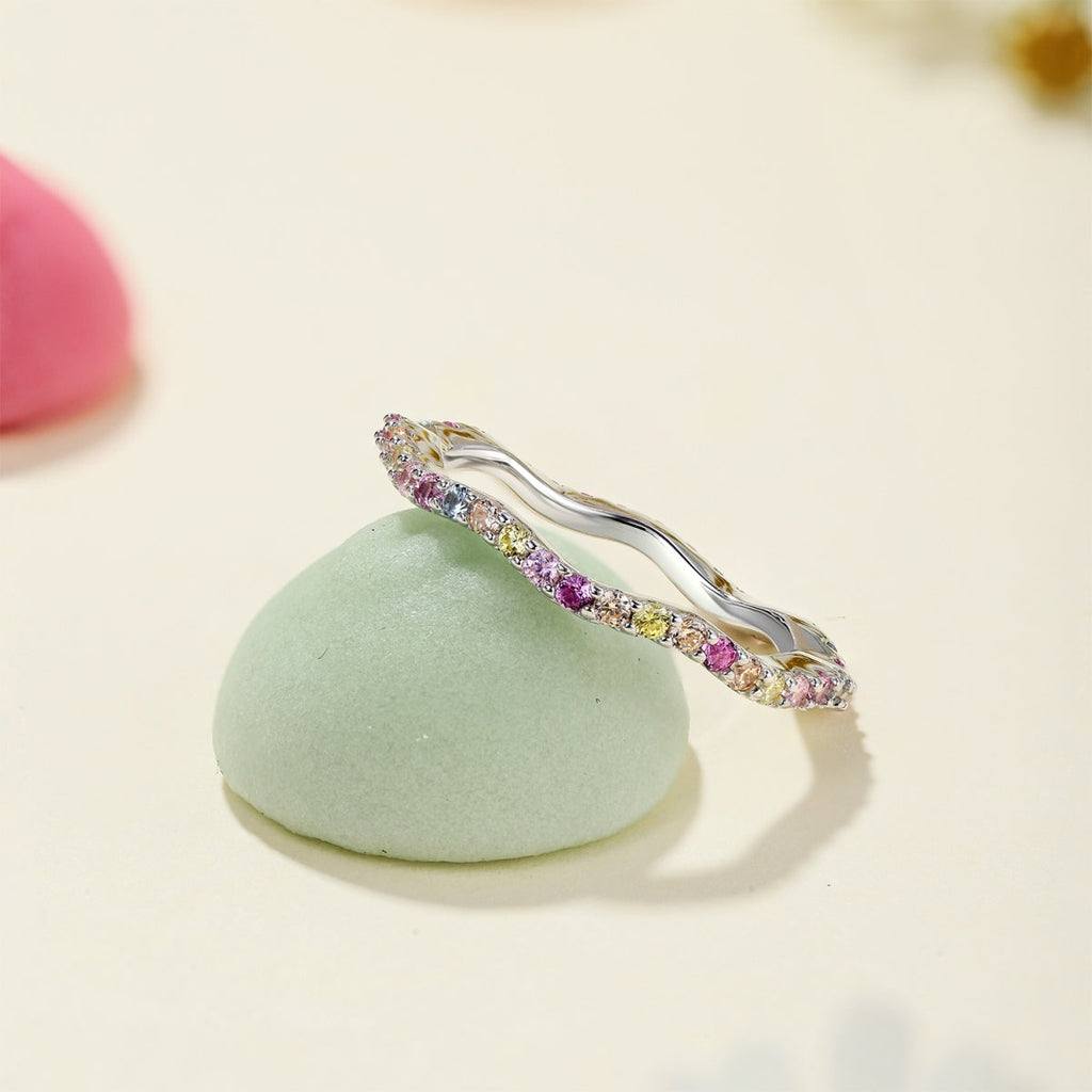 [Lumi Jewels]Dainty Colorful Round Cut Party Ring