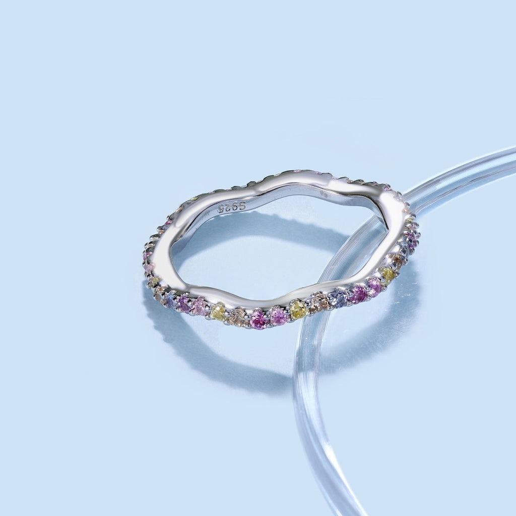 [Lumi Jewels]Dainty Colorful Round Cut Party Ring