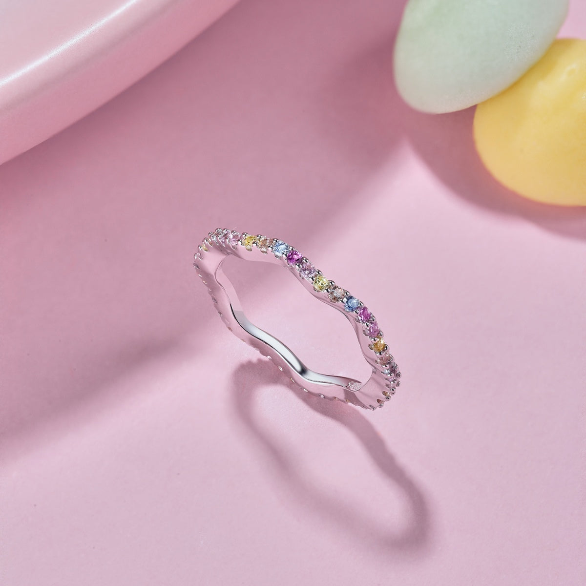 [Lumi Jewels]Dainty Colorful Round Cut Party Ring