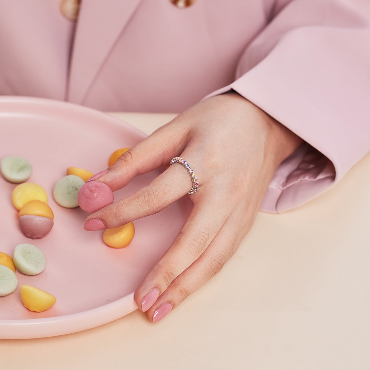[Lumi Jewels]Unique Scintillating Round Cut Daily Ring