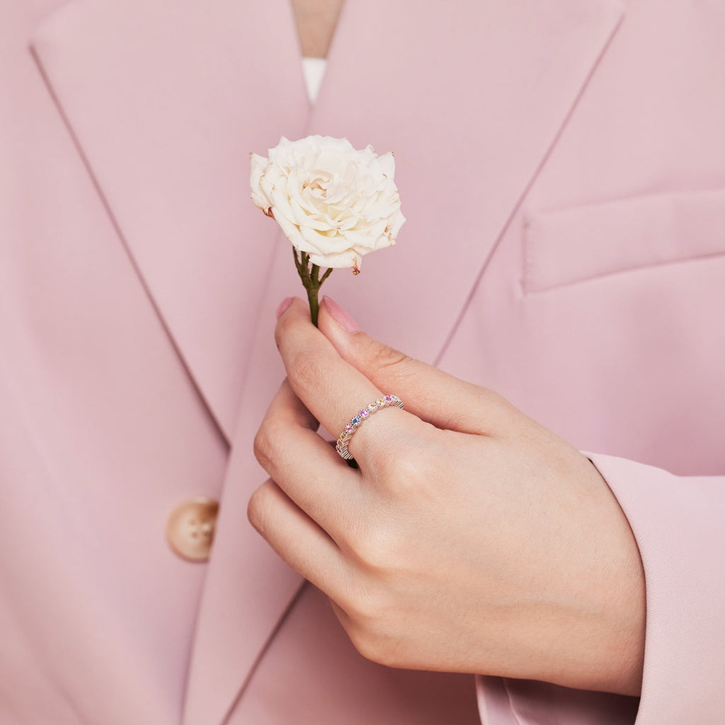 [Lumi Jewels]Unique Scintillating Round Cut Daily Ring