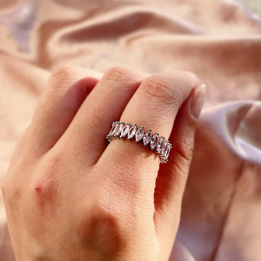 [Lumi Jewels]Gorgeous Marquise Cut Tennis Ring