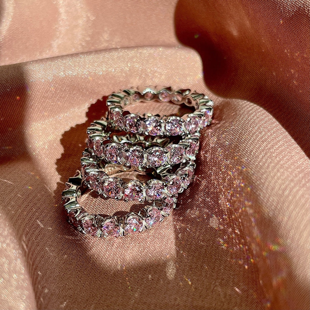 [Lumi Jewels]Eternity Round Cut Tennis Ring