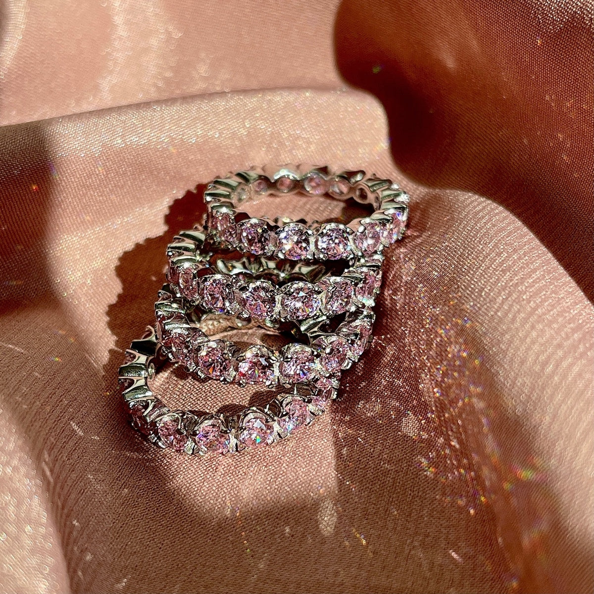 [Lumi Jewels]Eternity Round Cut Tennis Ring
