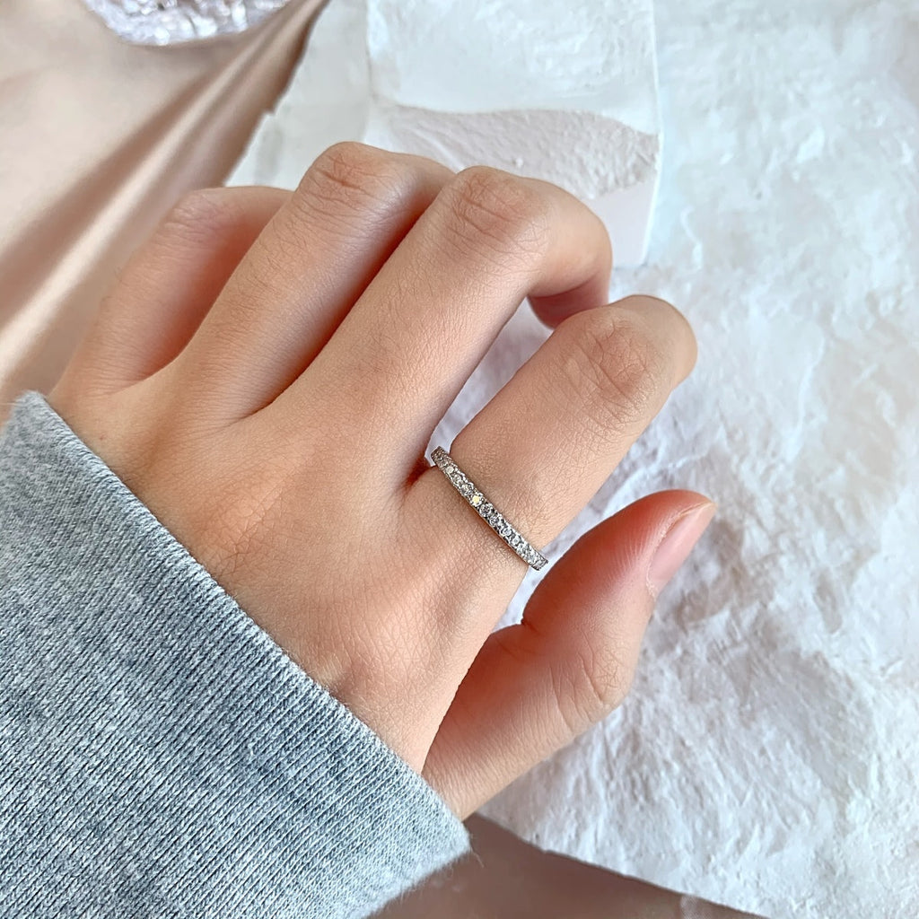 [Lumi Jewels]Delicate Sparkling Round Cut Daily Ring