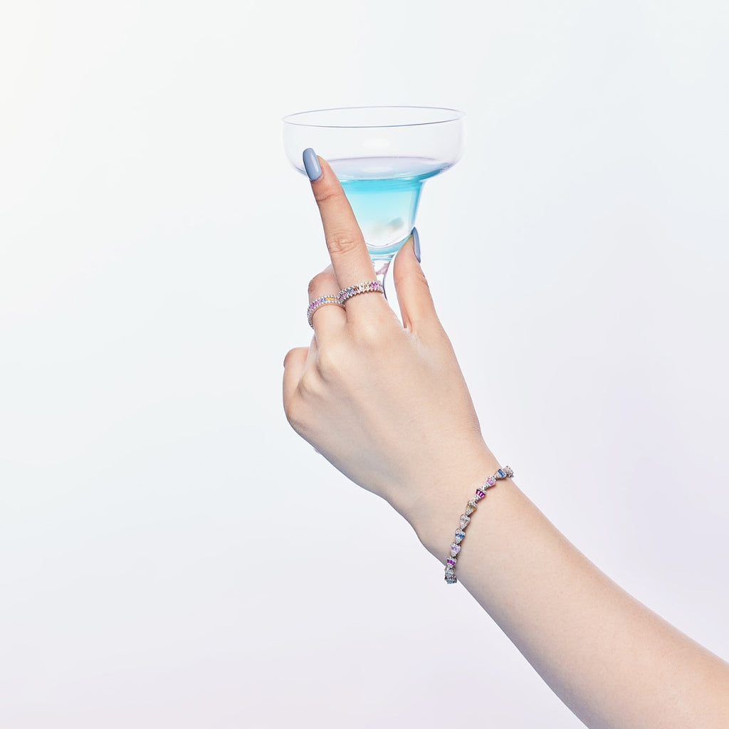 [Lumi Jewels]Radiant Water Drop Shape Daily Bracelet