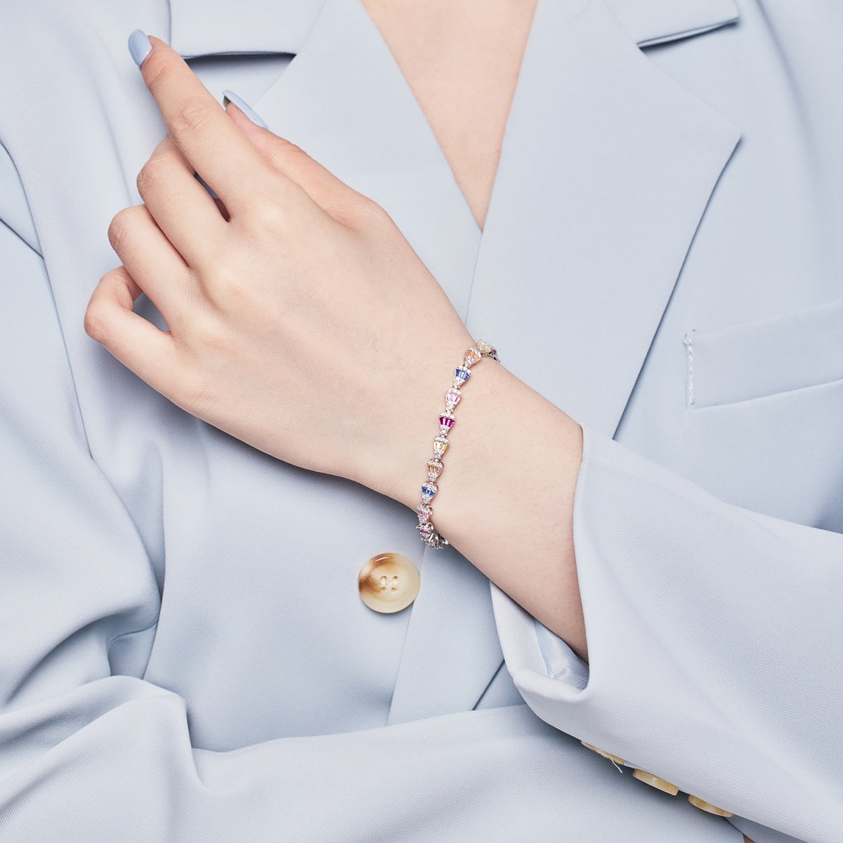 [Lumi Jewels]Radiant Water Drop Shape Daily Bracelet