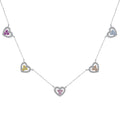 [Lumi Jewels]Sparkling Five Heart Necklace