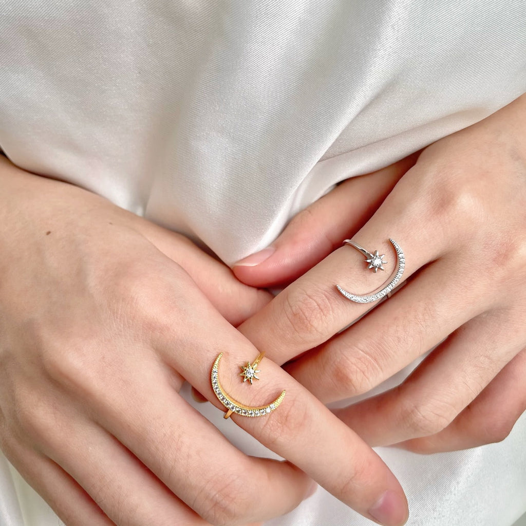 [Lumi Jewels]Eternity Moon & Star Ring