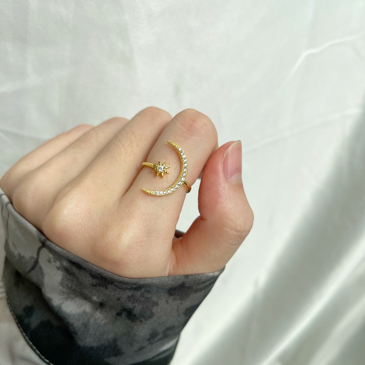 [Lumi Jewels]Eternity Moon & Star Ring