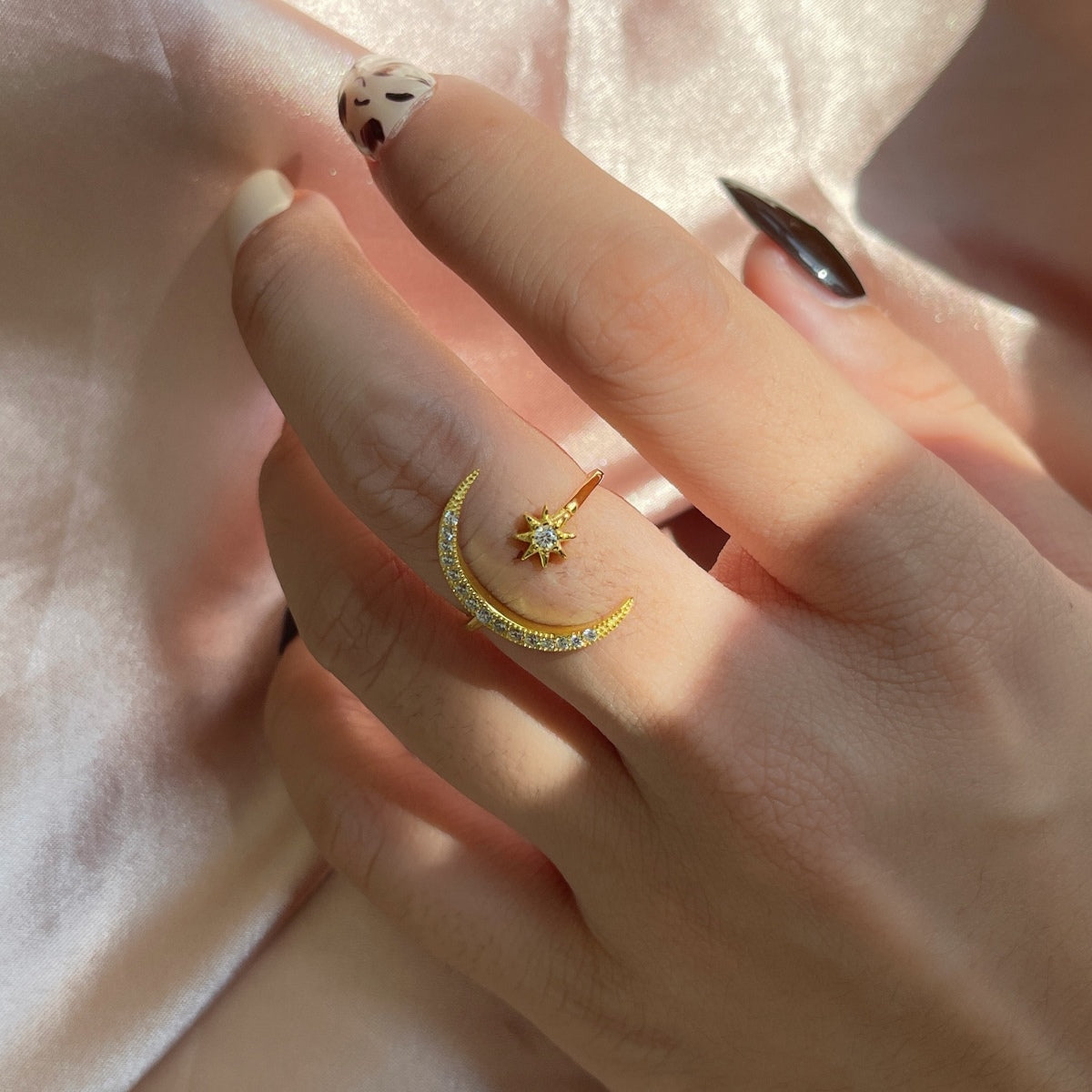[Lumi Jewels]Eternity Moon & Star Ring