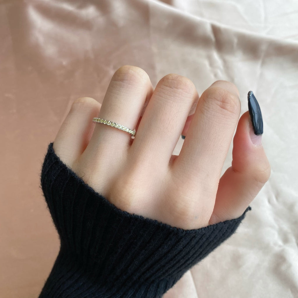 [Lumi Jewels]Delicate Sparkling Round Cut Daily Ring