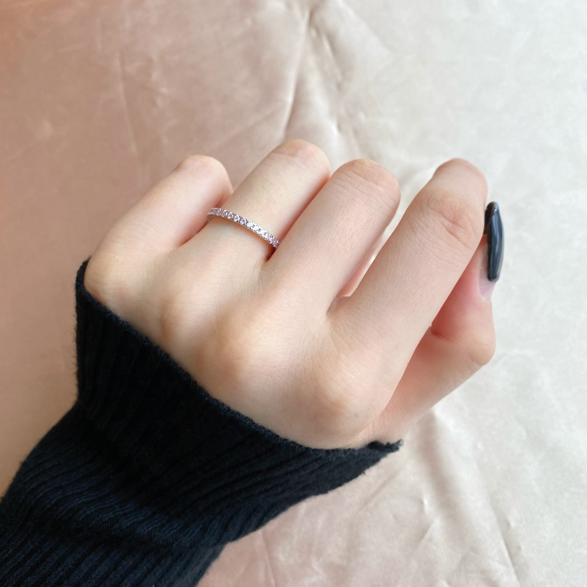 [Lumi Jewels]Delicate Sparkling Round Cut Daily Ring