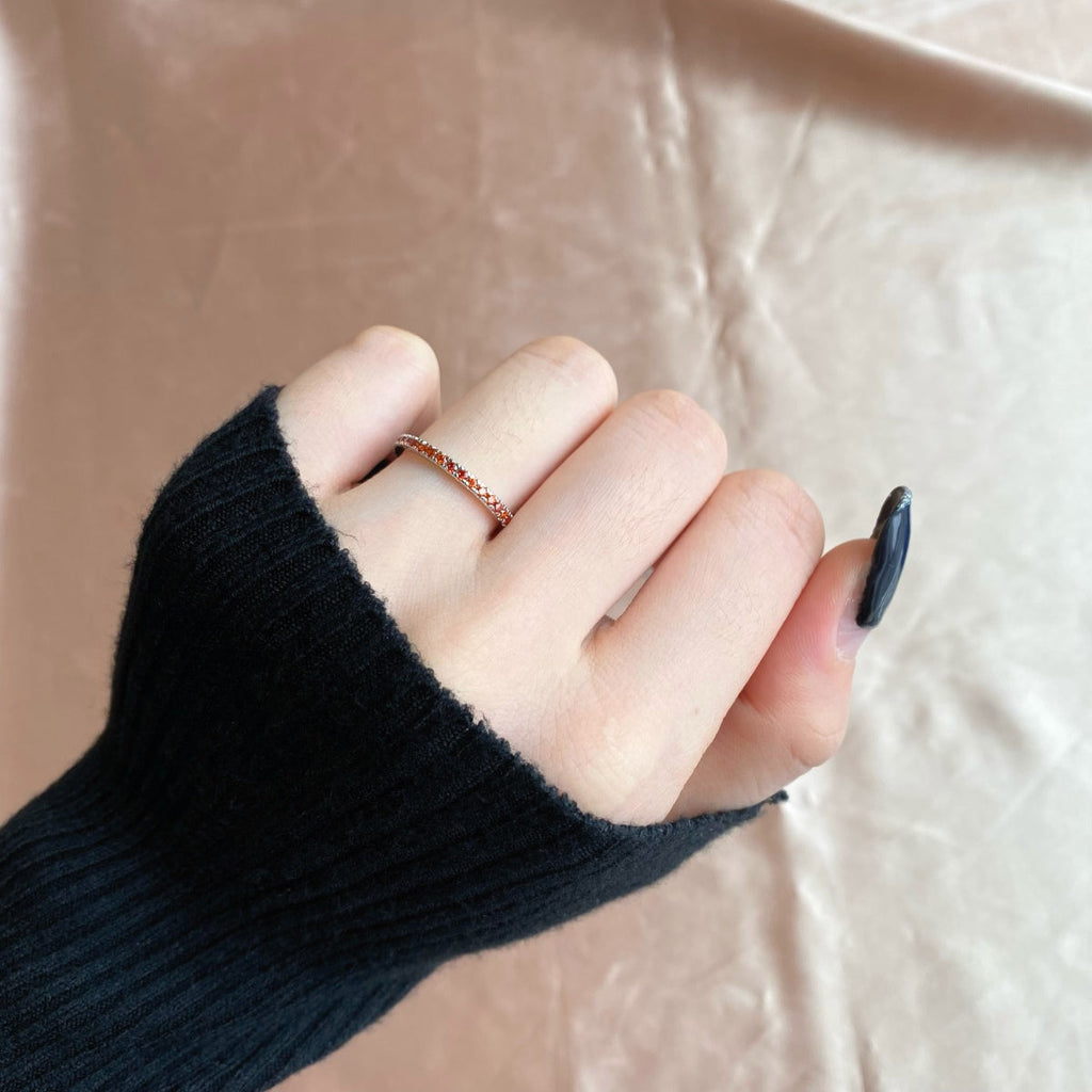 [Lumi Jewels]Delicate Sparkling Round Cut Daily Ring