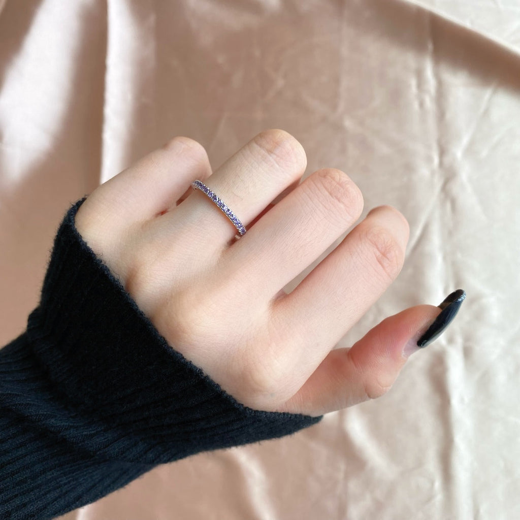 [Lumi Jewels]Delicate Sparkling Round Cut Daily Ring