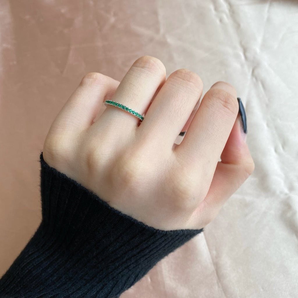 [Lumi Jewels]Delicate Sparkling Round Cut Daily Ring