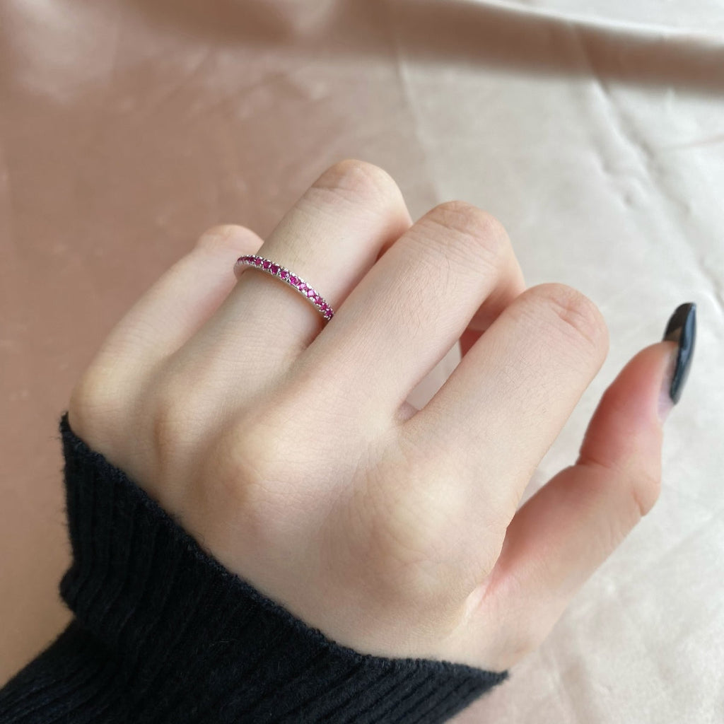 [Lumi Jewels]Delicate Sparkling Round Cut Daily Ring