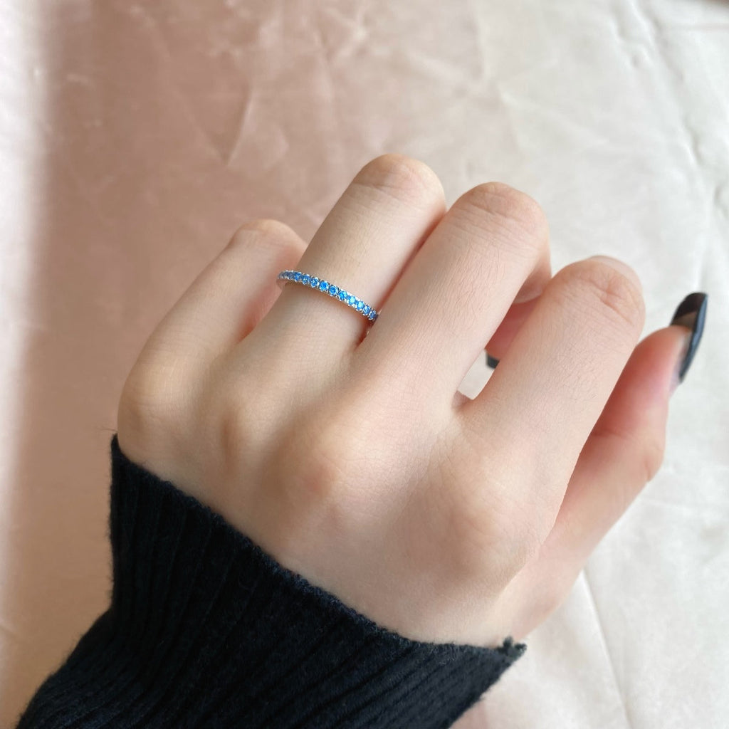 [Lumi Jewels]Delicate Sparkling Round Cut Daily Ring