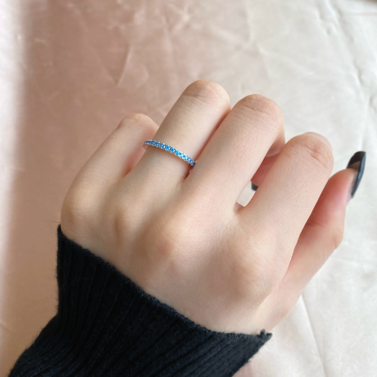 [Lumi Jewels]Delicate Sparkling Round Cut Daily Ring