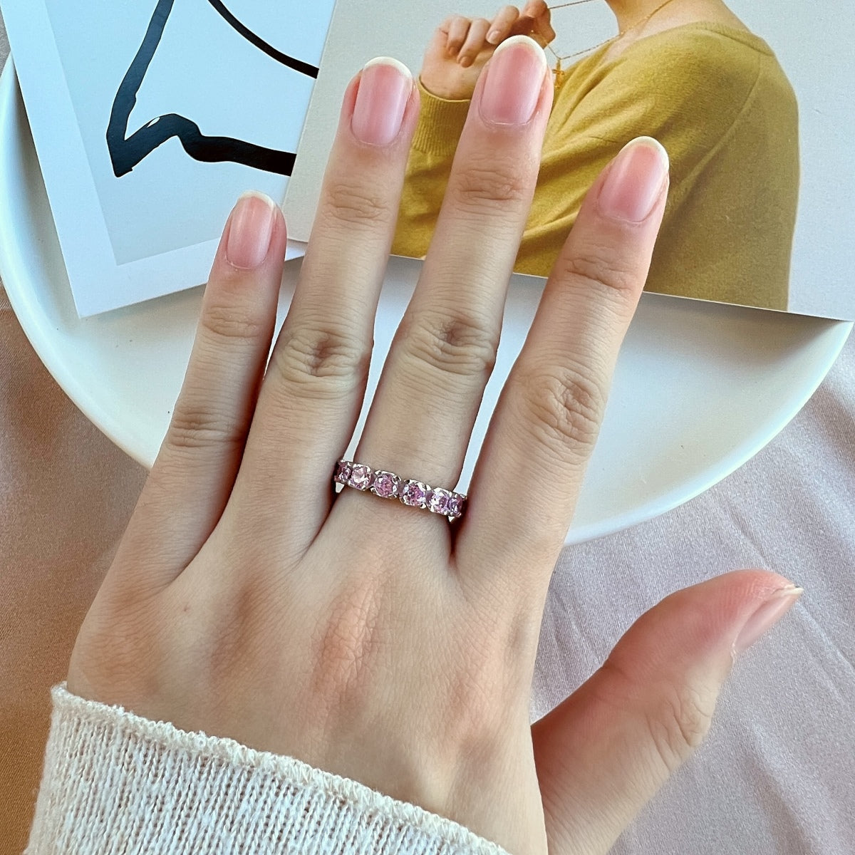 [Lumi Jewels]Eternity Round Cut Tennis Ring
