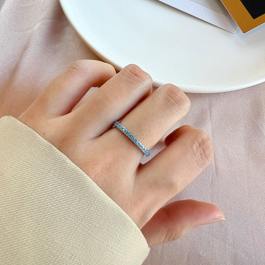 [Lumi Jewels]Delicate Sparkling Round Cut Daily Ring