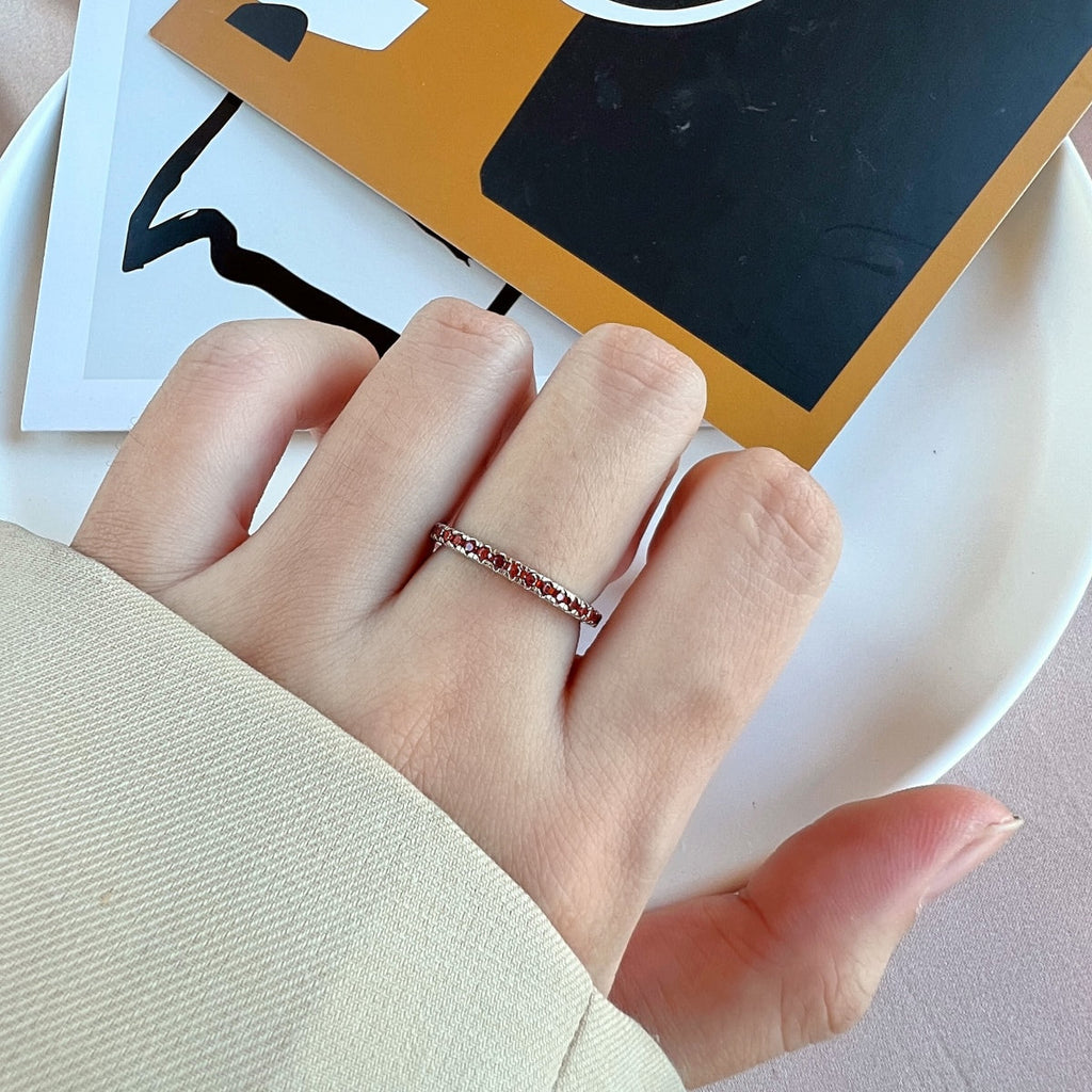 [Lumi Jewels]Delicate Sparkling Round Cut Daily Ring