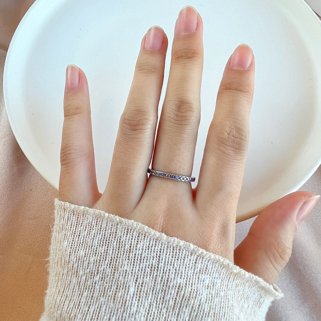 [Lumi Jewels]Delicate Sparkling Round Cut Daily Ring