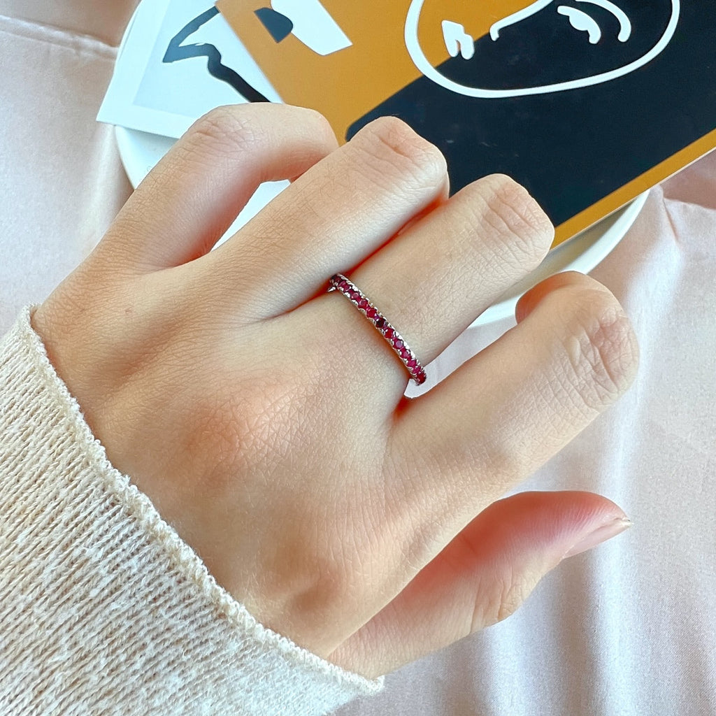 [Lumi Jewels]Delicate Sparkling Round Cut Daily Ring