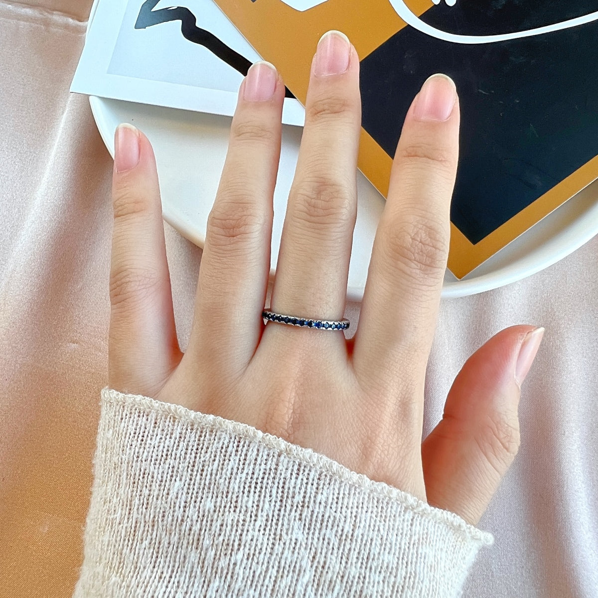 [Lumi Jewels]Delicate Sparkling Round Cut Daily Ring