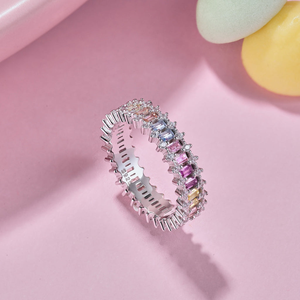 [Lumi Jewels]Splashy Ornate Emerald Cut Cocktail Ring