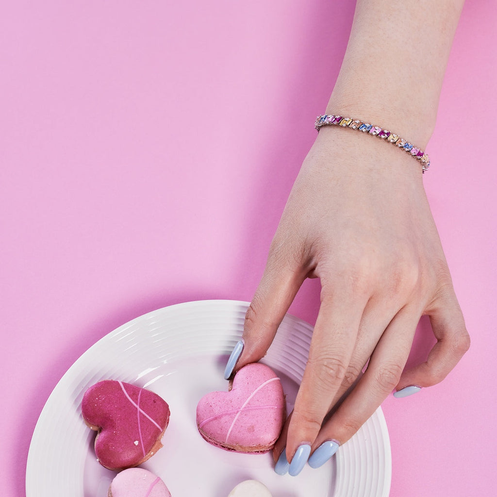 [Lumi Jewels]Ornate Sparkling Multi Cut Party Bracelet